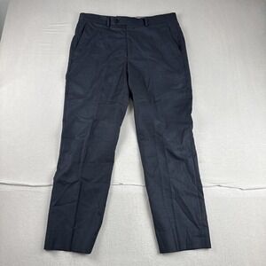 Santorelli Loro Piana Roma Model Mens Navy Dress Pants fits 34*28 Wool